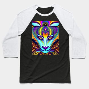 Kosmic Kitty (22) - Trippy Psychedelic Cat Baseball T-Shirt
